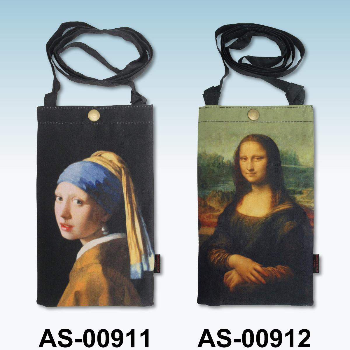 名画スマホショルダーバッグ