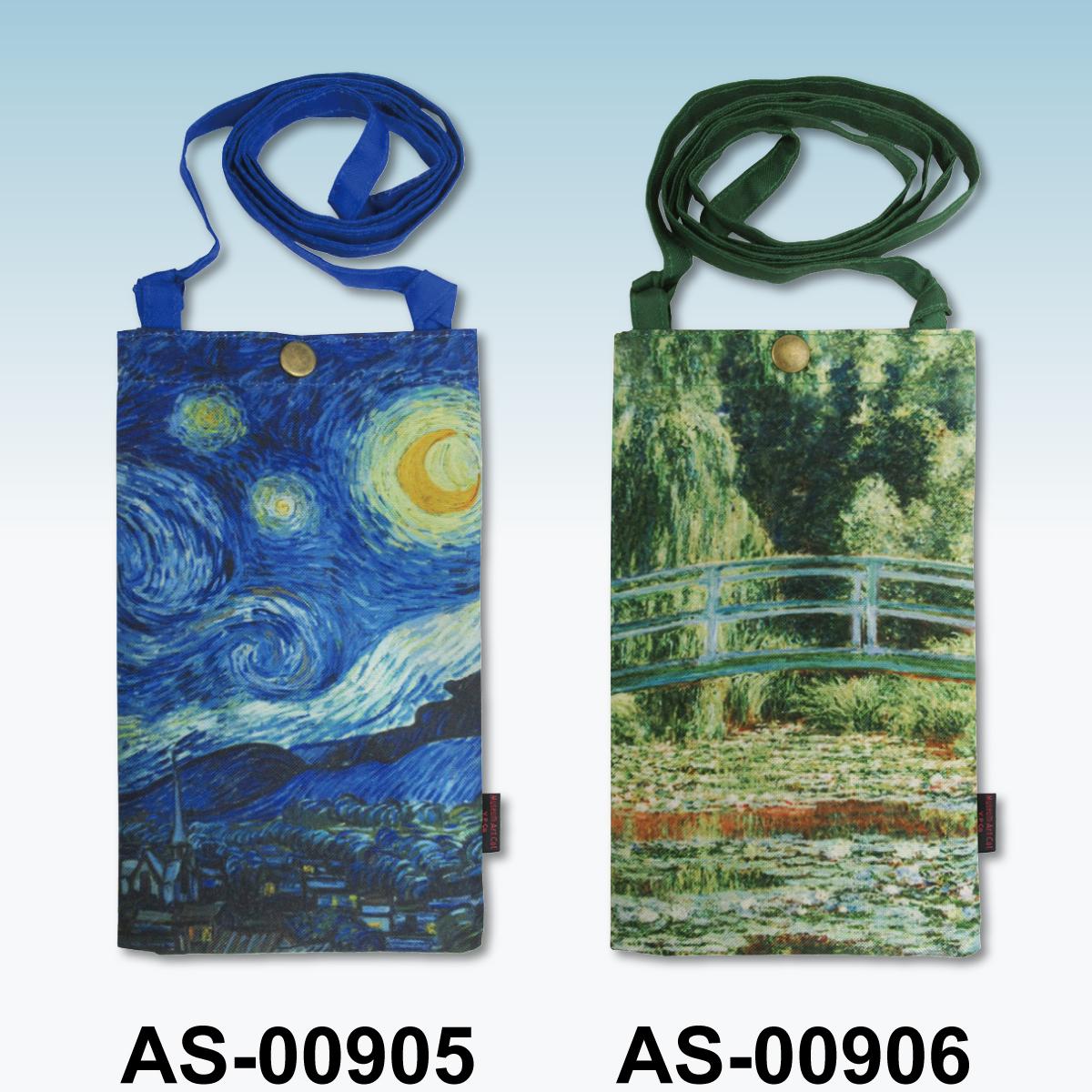 名画スマホショルダーバッグ