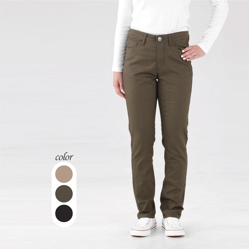 レディース前開きスキニーパンツ