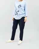 ７分袖モノトーンﾌﾟﾘﾝﾄTシャツ