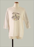 ７分袖CATプリントカットソーTシャツ