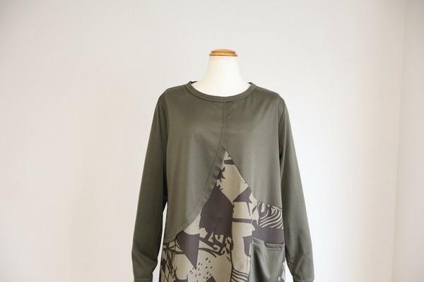 アートプリント切替チュニック