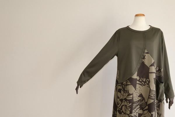 アートプリント切替チュニック