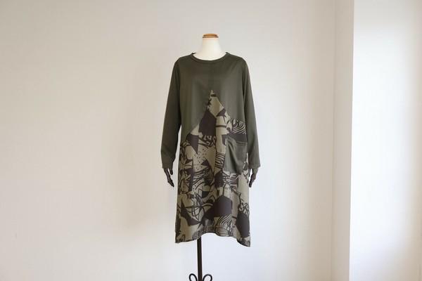 アートプリント切替チュニック