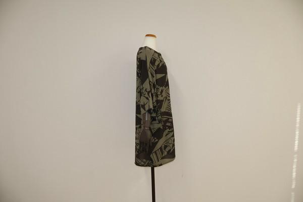 アートプリントドルマン開きチュニック