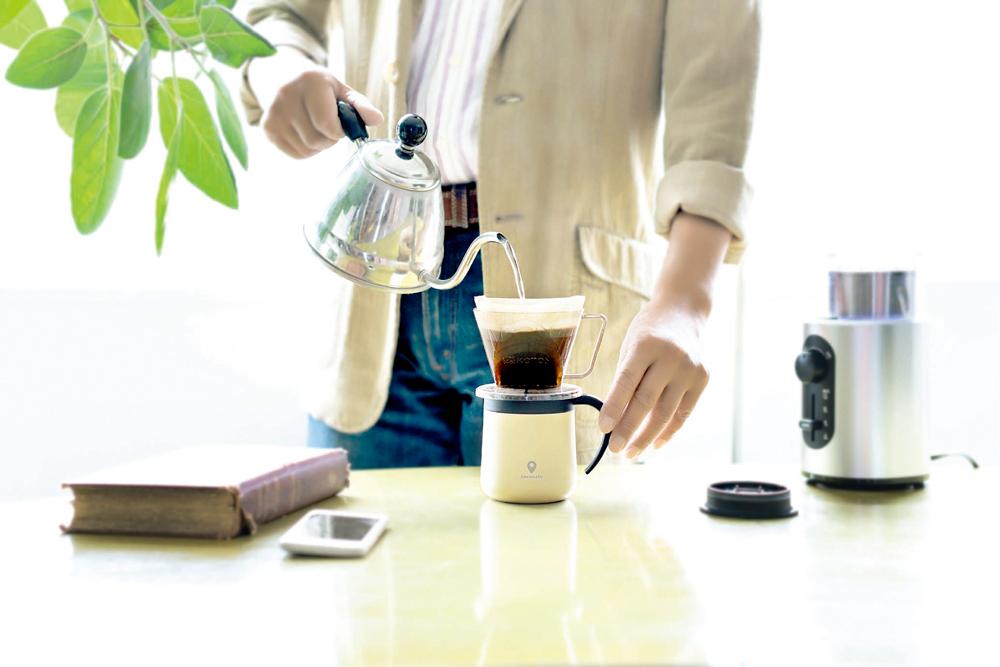  CC19 cococafe ココカフェ蓋付き真空二重マグカップ 300ml ネイビー