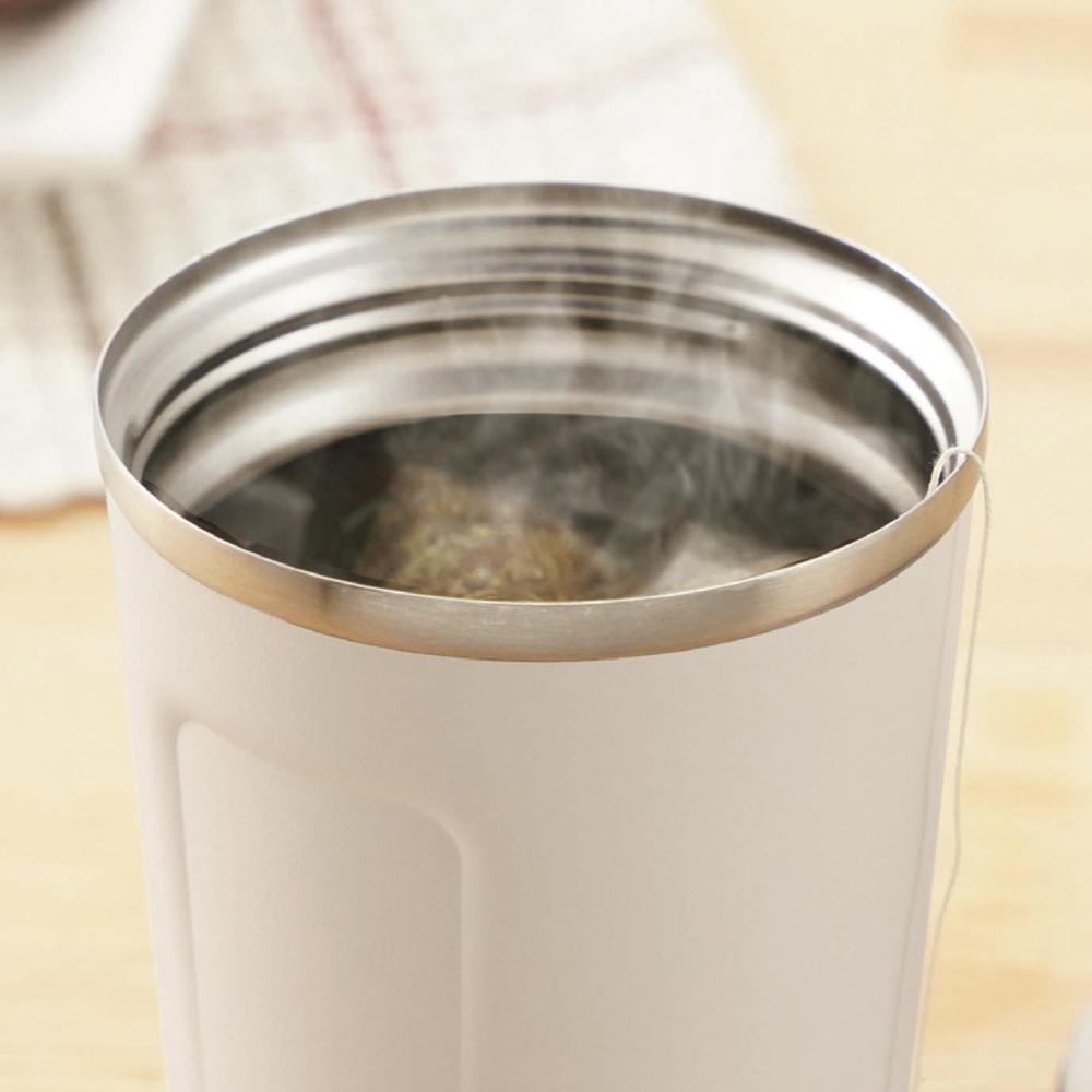  CC40I cococafe 蓋付き真空二重タンブラー 400ml アイボリー