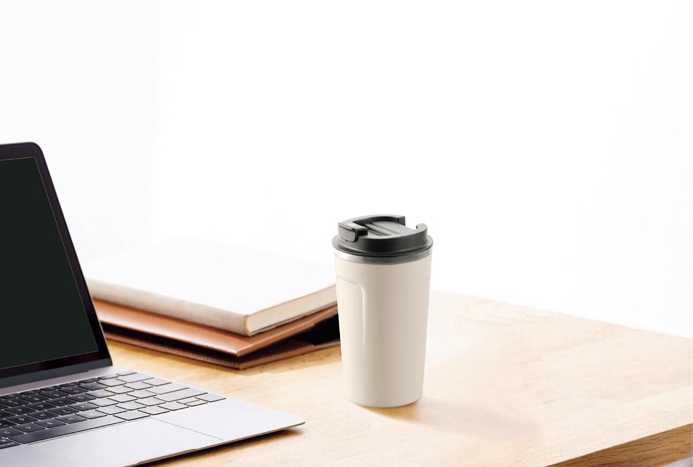  CC40C cococafe 蓋付き真空二重タンブラー 400ml チャコール