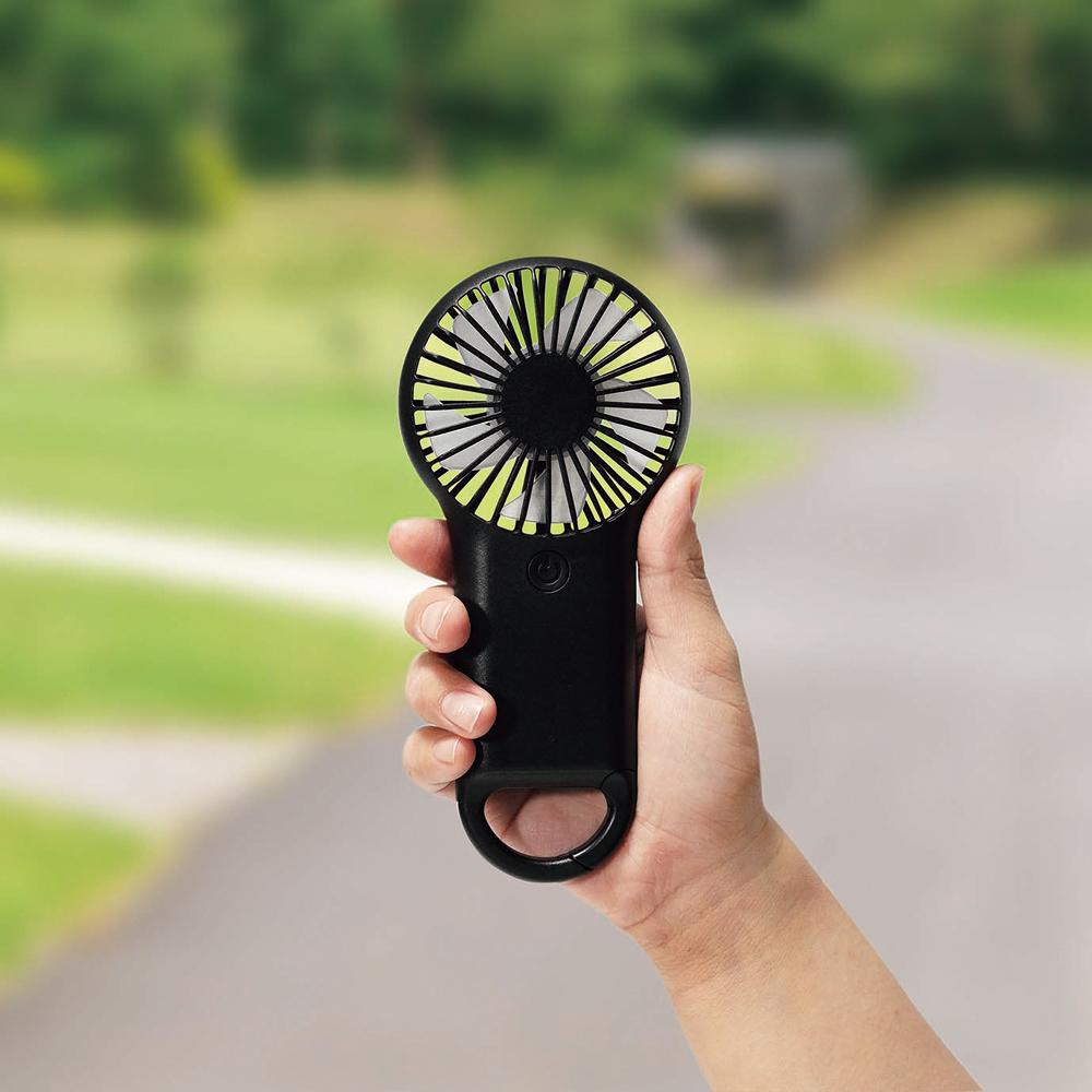  HAN01B ミニハンディファン 電池式 ブラック