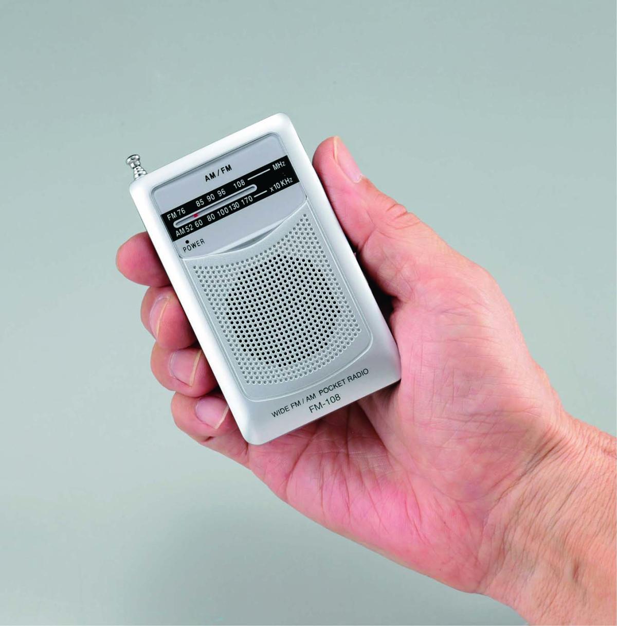  FM108 ワイドFM機能搭載AMFMポケットラジオ スピーカー付 