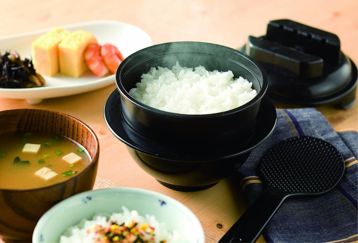 CK001 電子レンジ専用炊飯器紀州備長炭配合 ちびくろちゃん 1合炊き