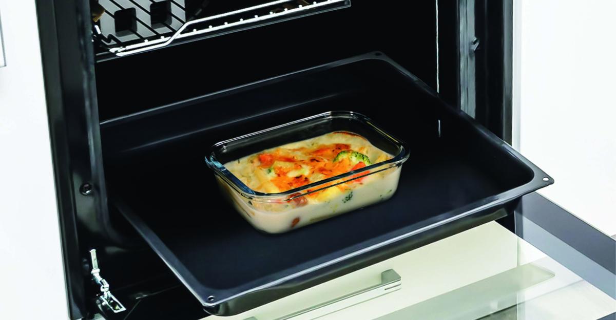  HO06 Home Meal ホームミール耐熱ガラス保存容器 蒸気弁付き長方形 370ml