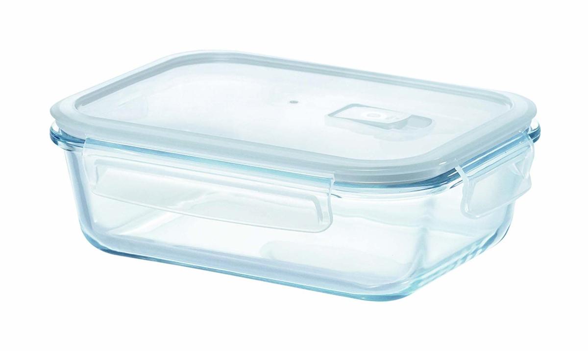  HO08 Home Meal  耐熱ガラス保存容器 蒸気弁付き長方形 1000ml