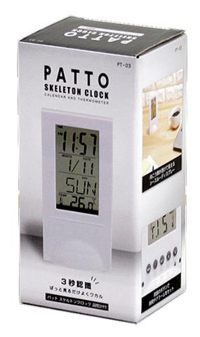  PT-03 PATTO -パット-スケルトンクロック 温度計付