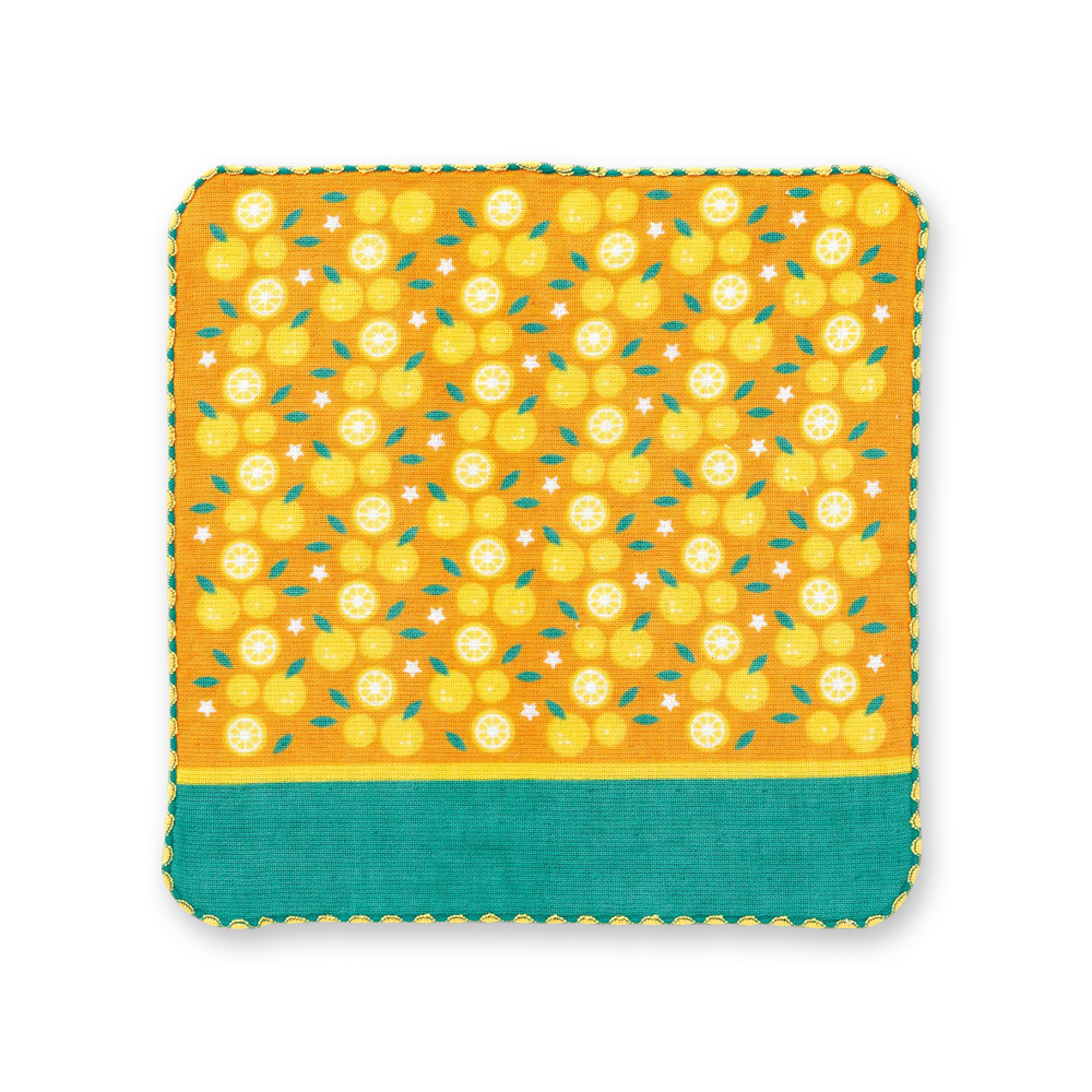 町娘のハンカチーフ　和柄　柚子