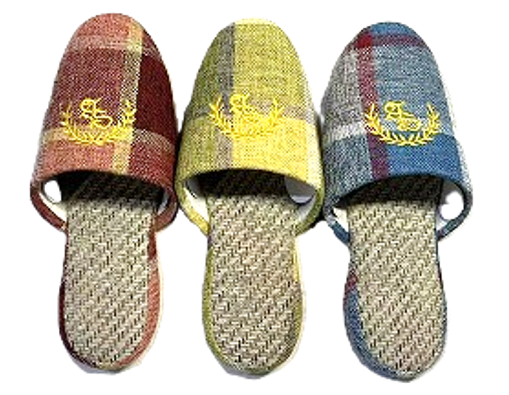 前とじ吊込スリッパ刺繍入り