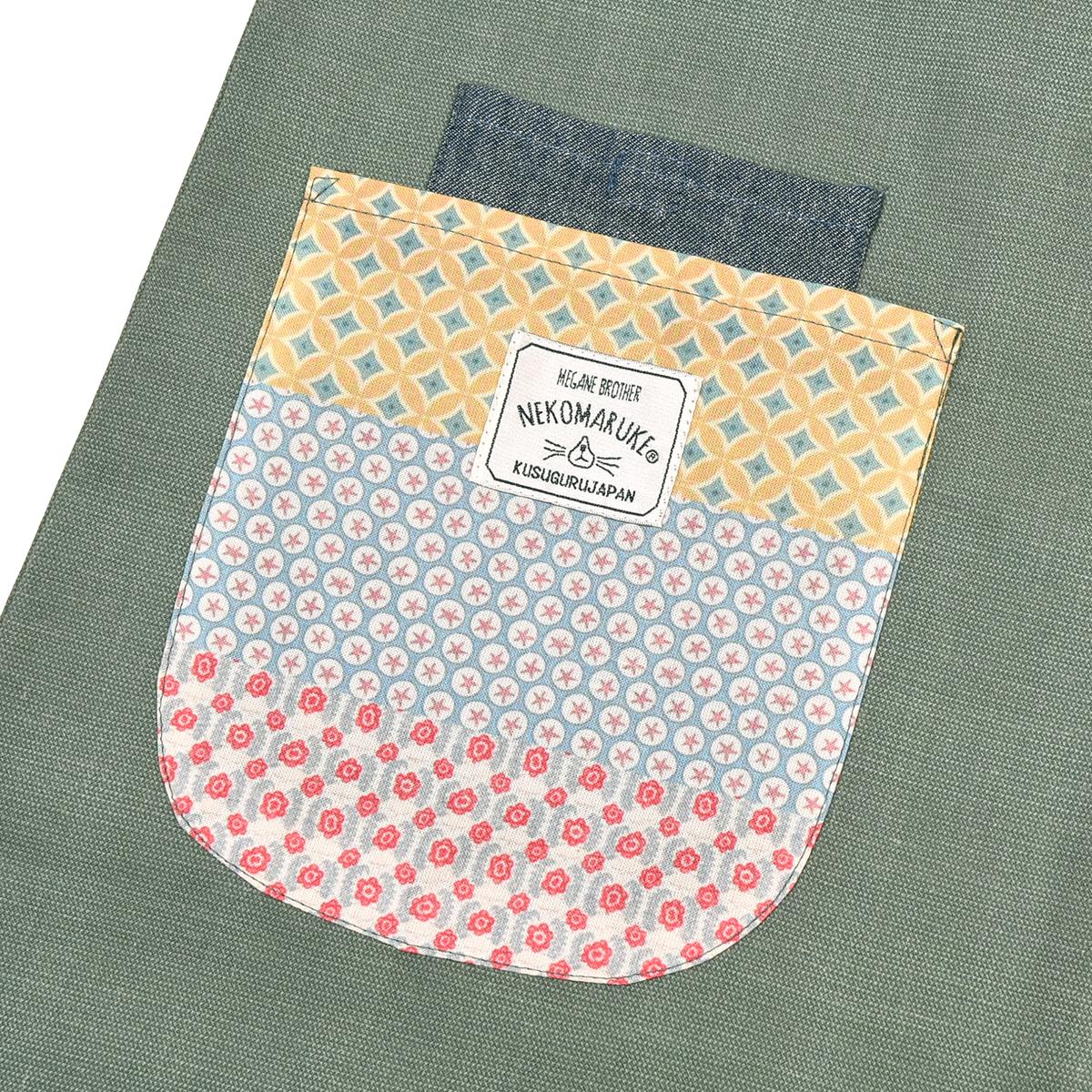 ネコまるけ　釦リボンあきエプロンねこ　ネコ　猫