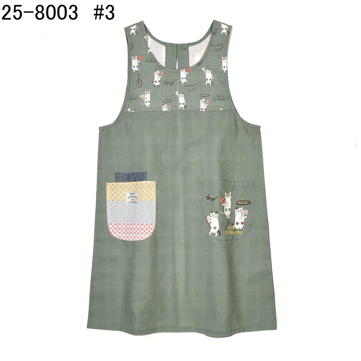 ネコまるけ　釦リボンあきエプロンねこ　ネコ　猫