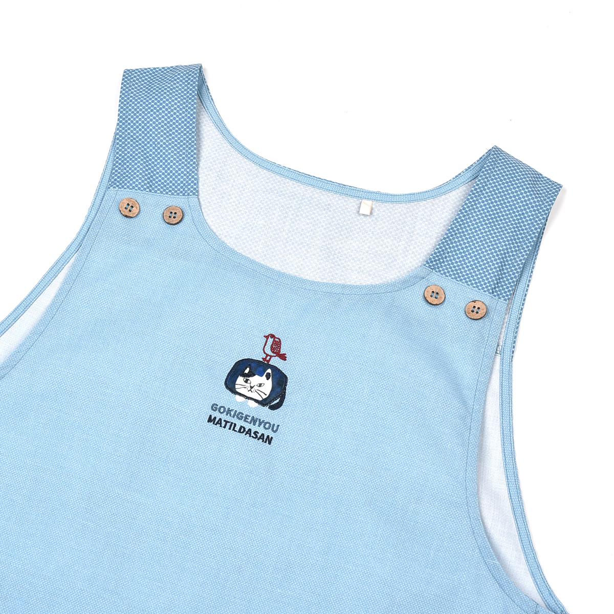 マチルダさん　脇釦あきエプロンねこ　ネコ　猫