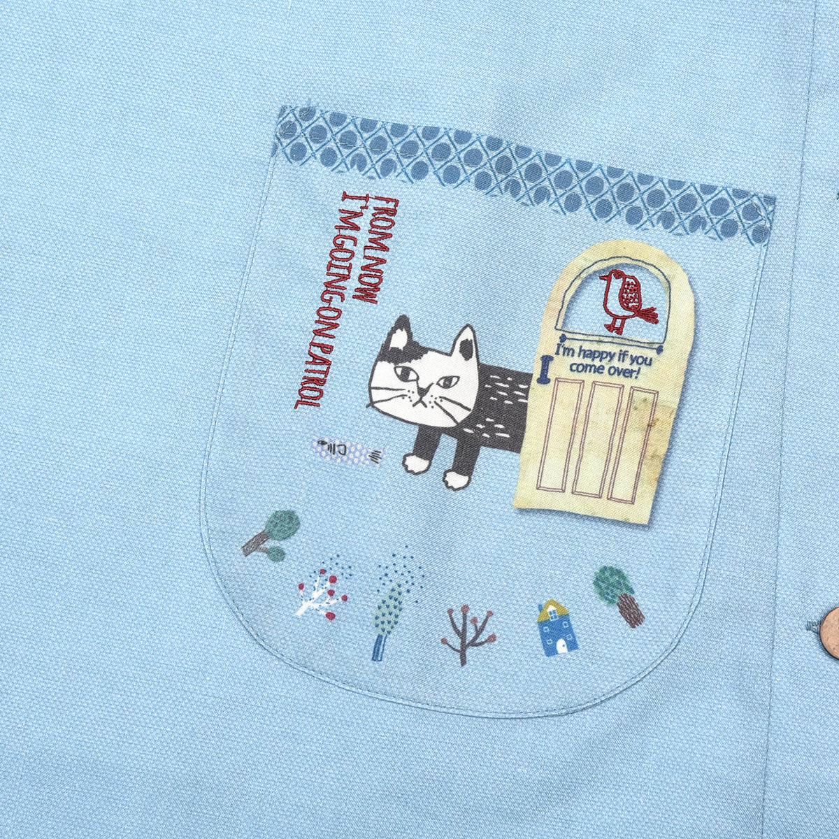 マチルダさん　脇釦あきエプロンねこ　ネコ　猫