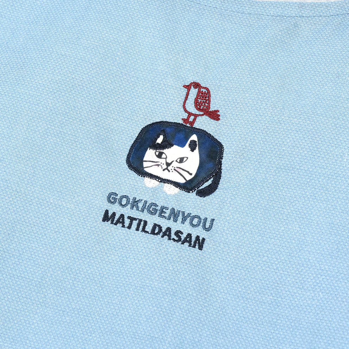 マチルダさん　脇釦あきエプロンねこ　ネコ　猫