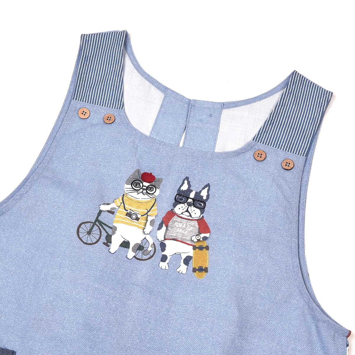 アニマルモード　後釦リボンあきエプロンねこ　ネコ　猫