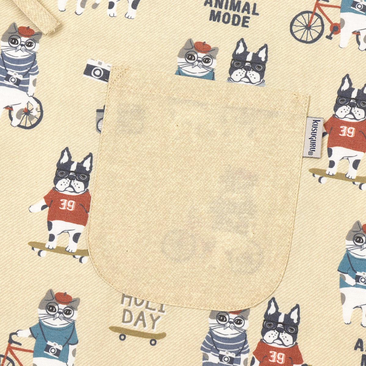 アニマルモード　後釦リボンあきエプロンねこ　ネコ　猫