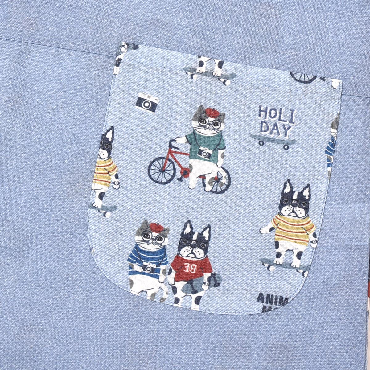 アニマルモード　後釦リボンあきエプロンねこ　ネコ　猫