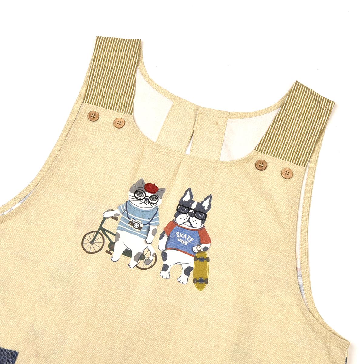 アニマルモード　後釦リボンあきエプロンねこ　ネコ　猫