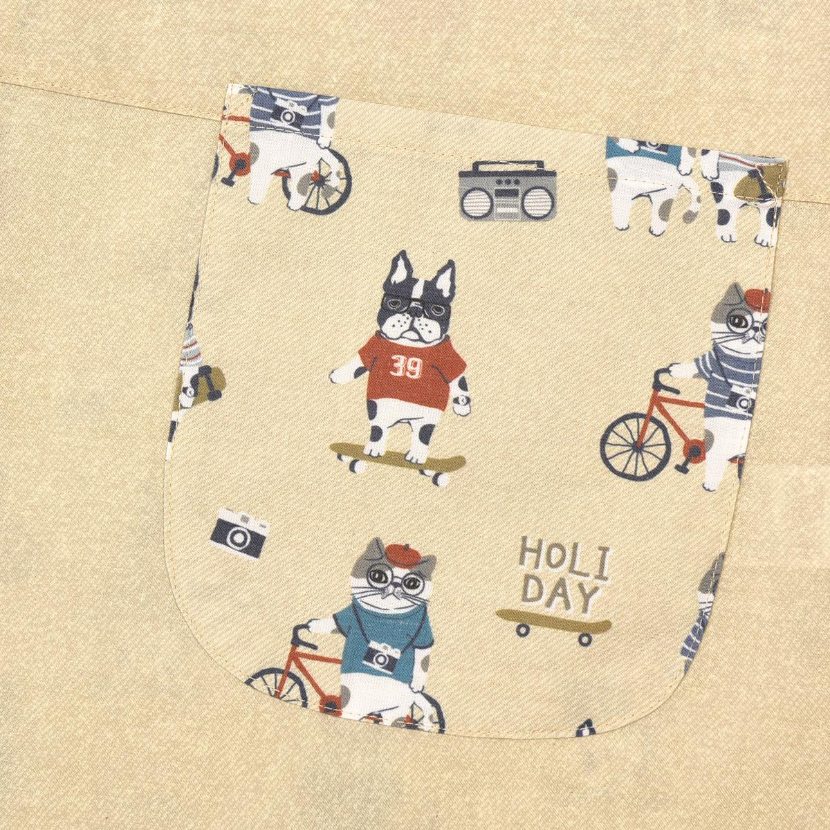 アニマルモード　後釦リボンあきエプロンねこ　ネコ　猫