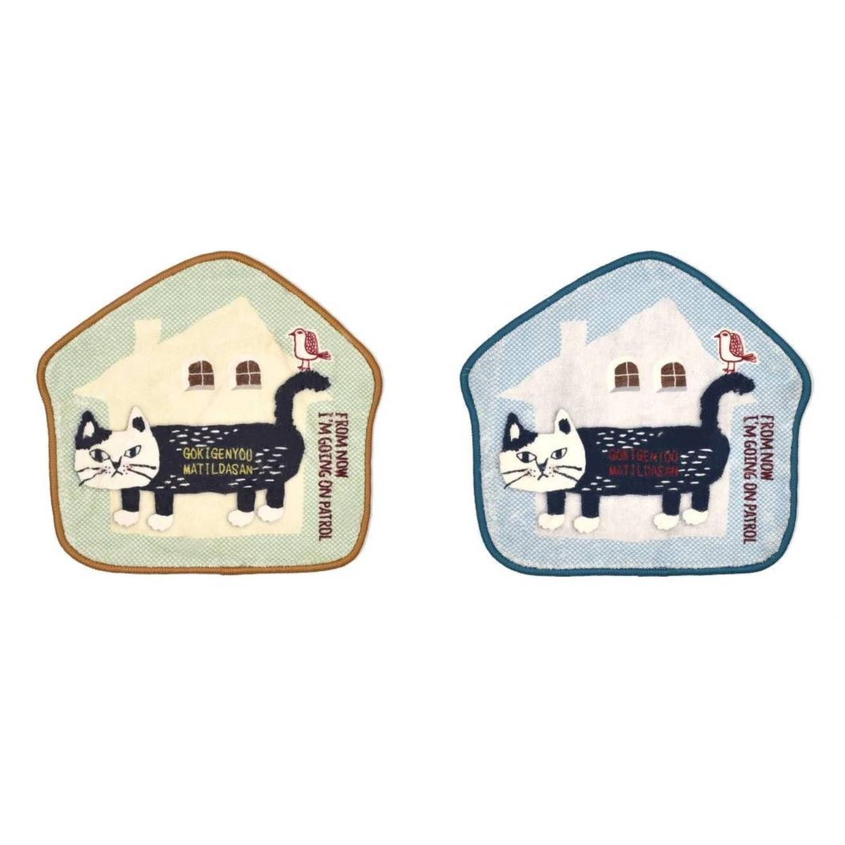 クスグルアクセントマット　マチルダさんチェアマット（ねこ　ネコ　猫）