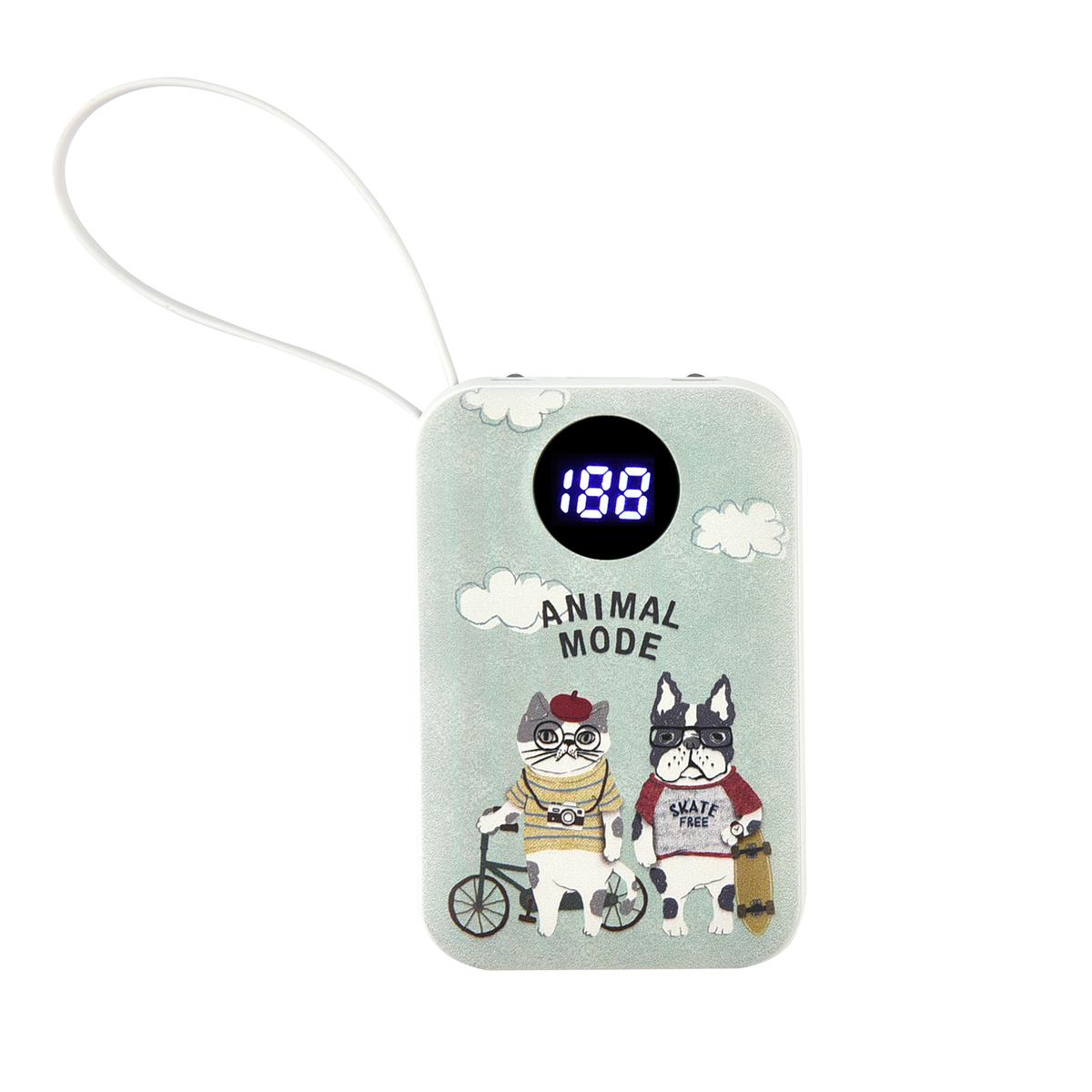 モバイルバッテリー　アニマルモード柄　10000mah（ねこ　ネコ　猫）