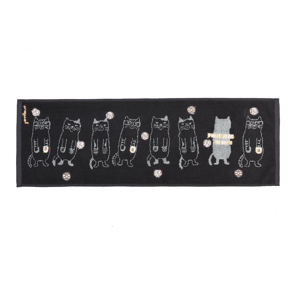 ふわふわタオルマフラー　ネコまるけ柄ねこ　ネコ　猫