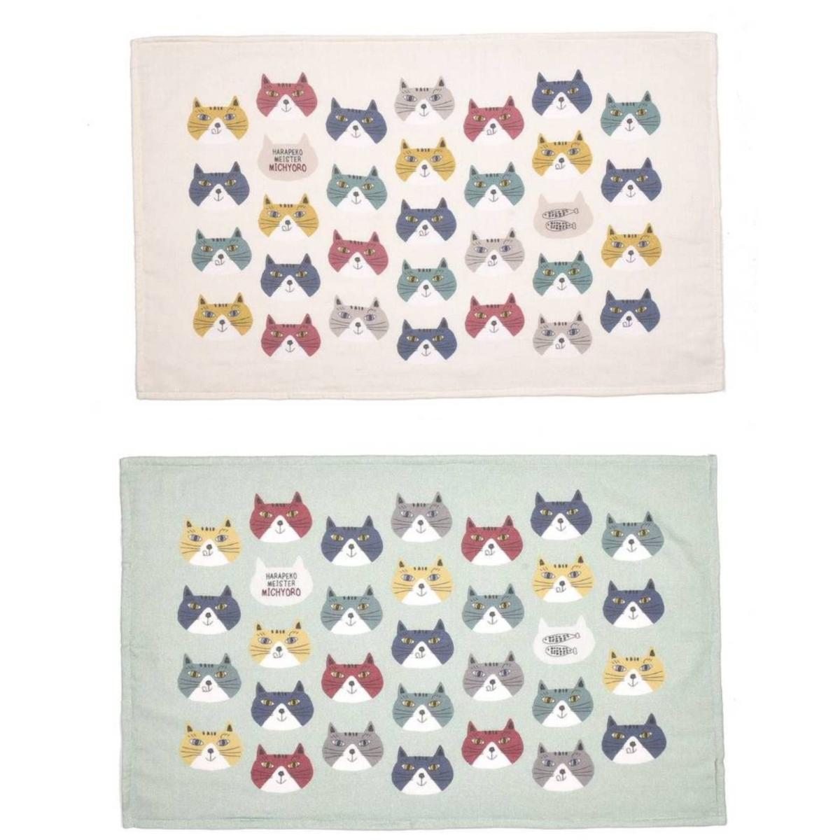 マルチタオル　ミチョロ柄（ねこ　ネコ　猫）