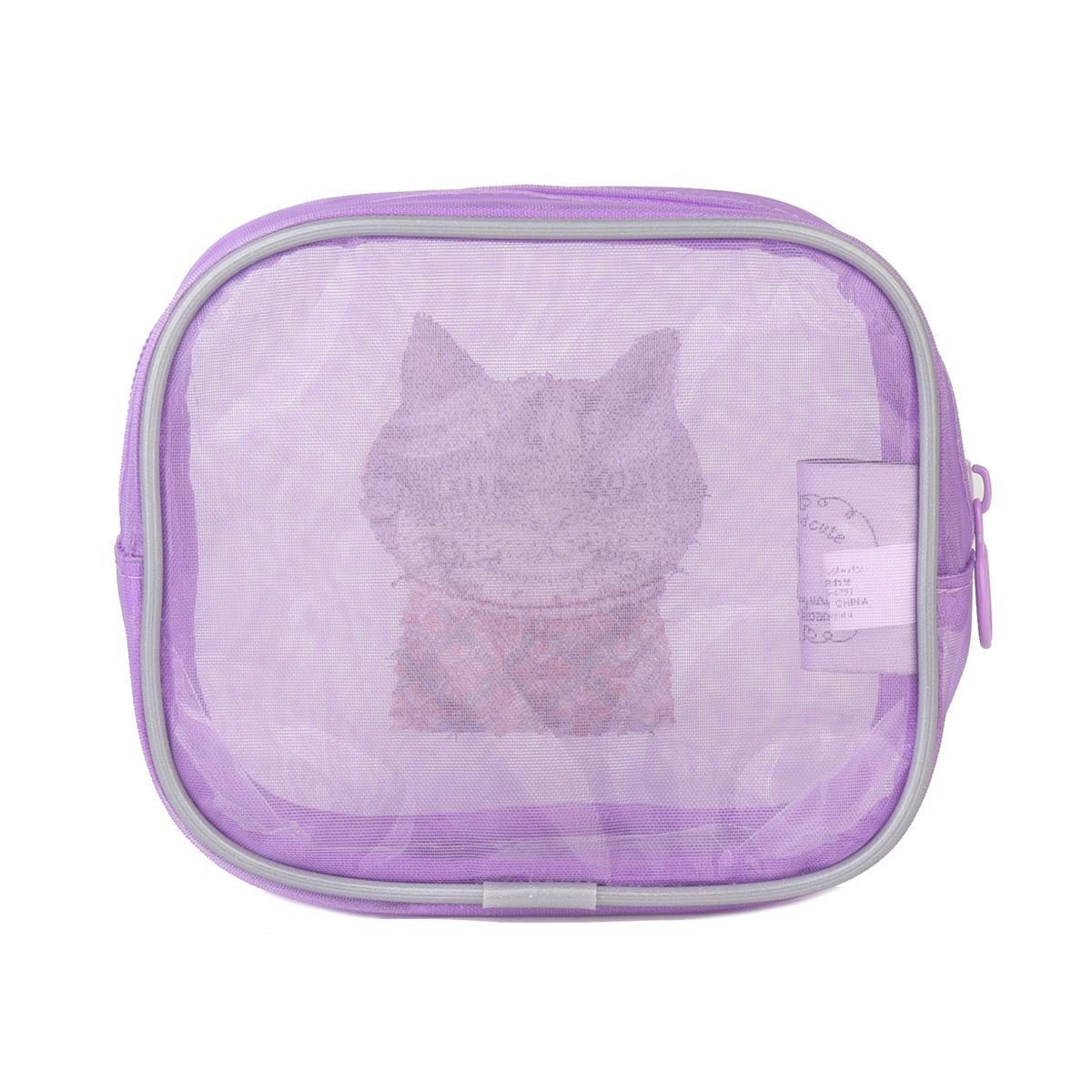 パーラーすずらん堂　メッシュ生地　コスメポーチ　ちまきさん柄ねこ　ネコ　猫