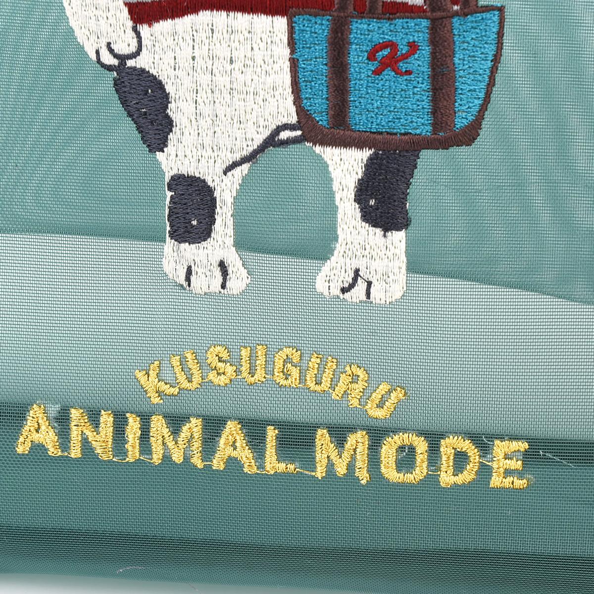 アニマルモード　メッシュ生地　ミニトートバッグ　パウロ柄