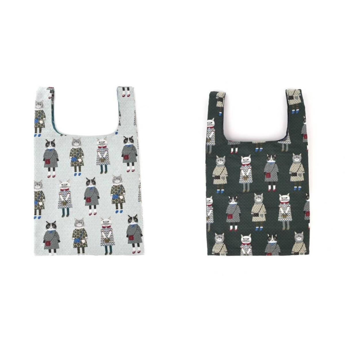 パーラーすずらん堂　ゴブラン織り　サブバッグ　おめかしさん柄（ねこ　ネコ　猫）