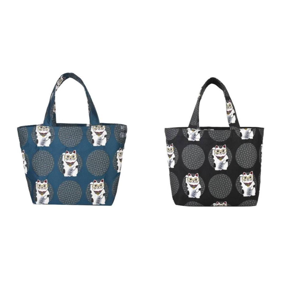 ゴブラン織り　ミニバッグ　めがね猫招き柄（ねこ　ネコ　猫）