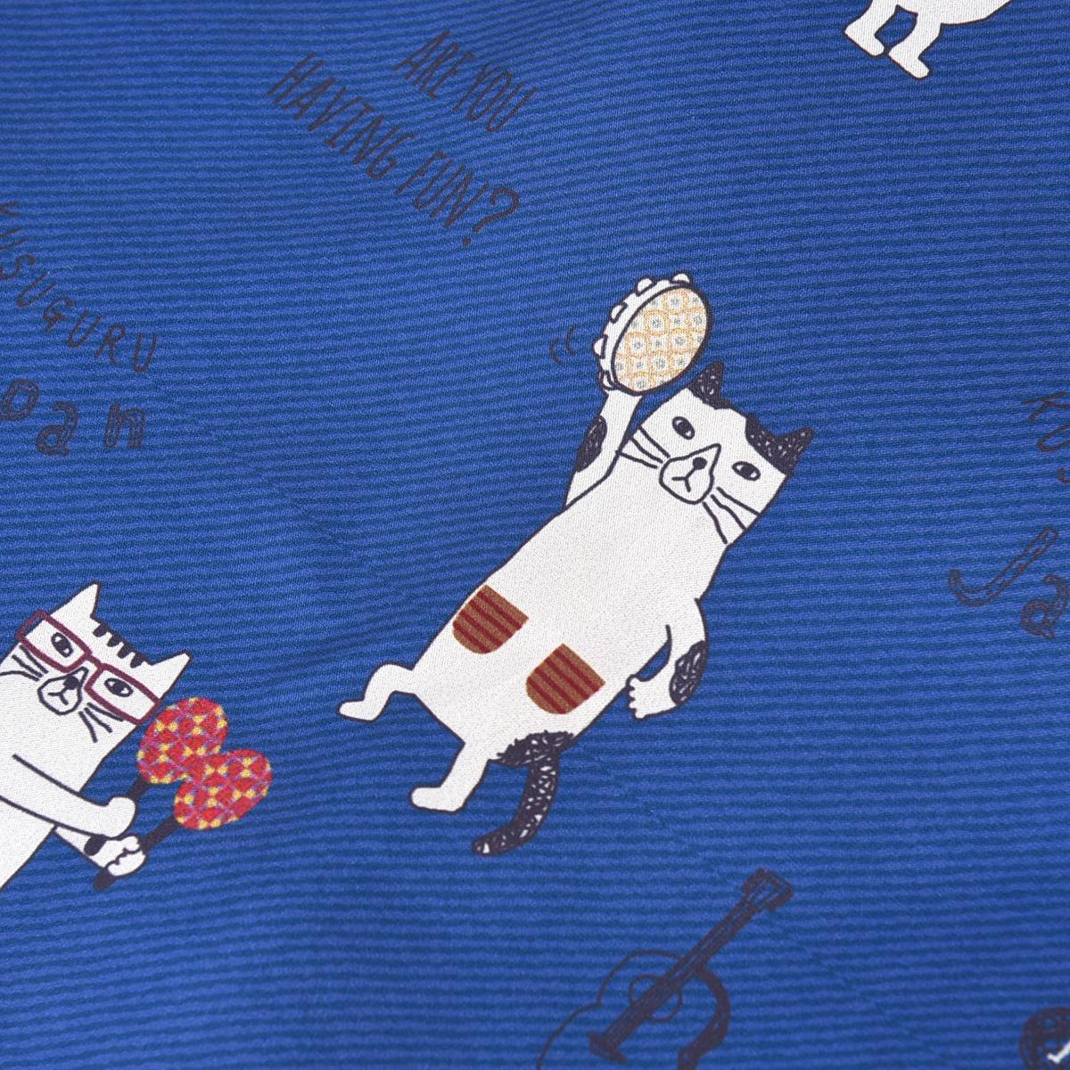 プリントエコバッグ　ネコまるけ柄ねこ　ネコ　猫