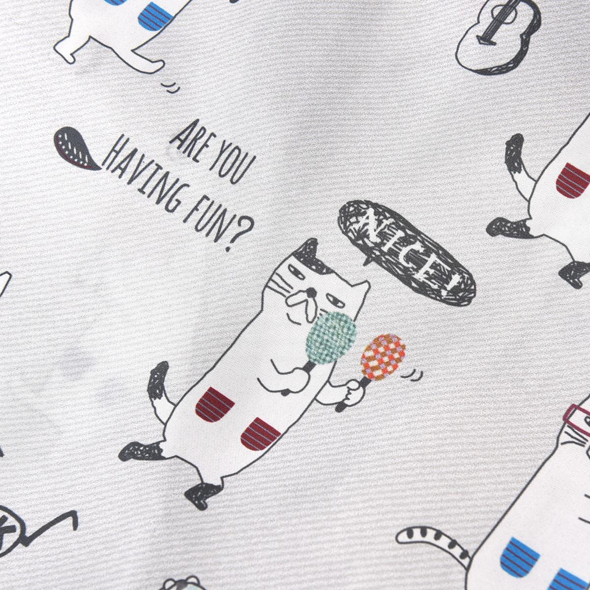 プリントエコバッグ　ネコまるけ柄ねこ　ネコ　猫