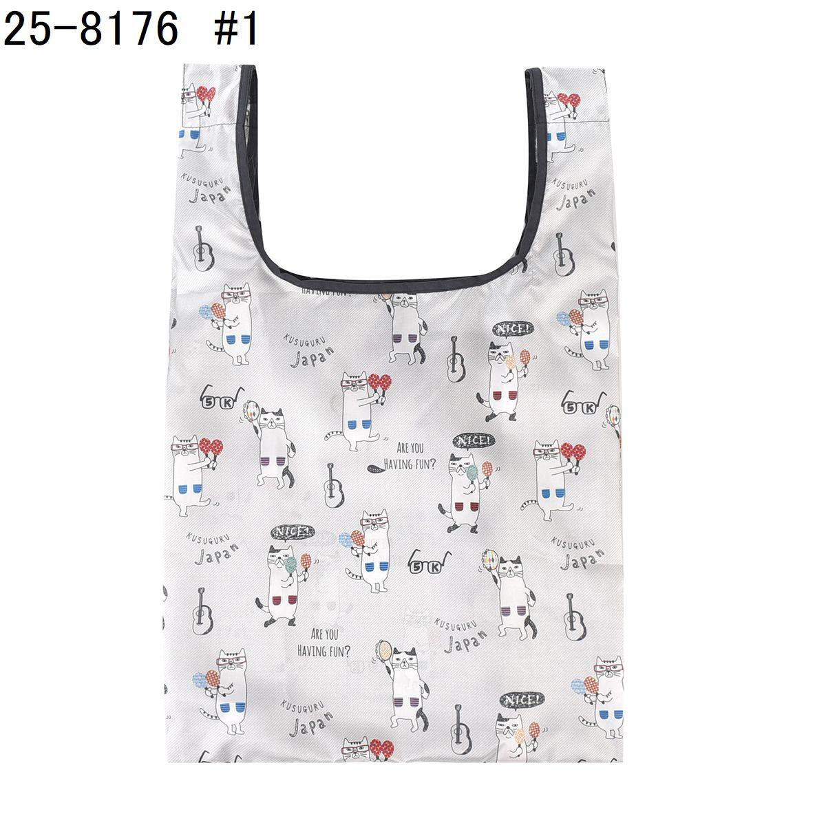 プリントエコバッグ　ネコまるけ柄ねこ　ネコ　猫