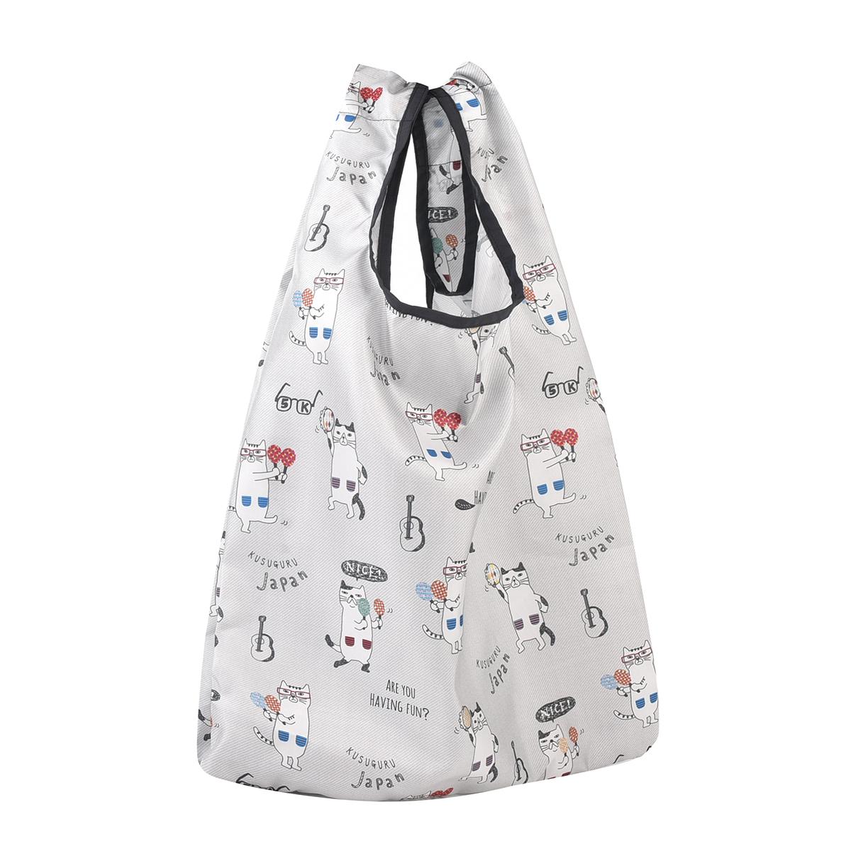 プリントエコバッグ　ネコまるけ柄ねこ　ネコ　猫