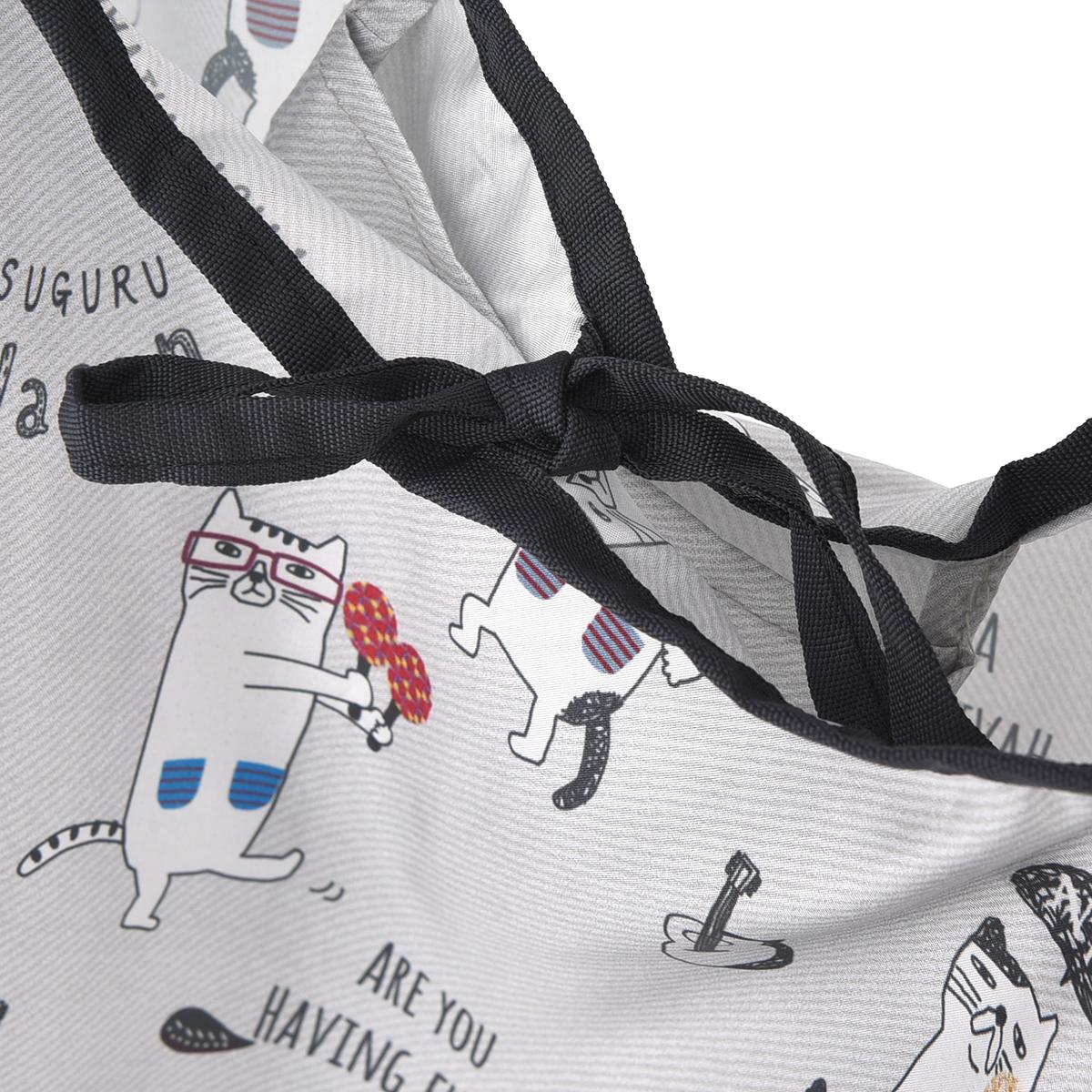 プリントエコバッグ　ネコまるけ柄ねこ　ネコ　猫