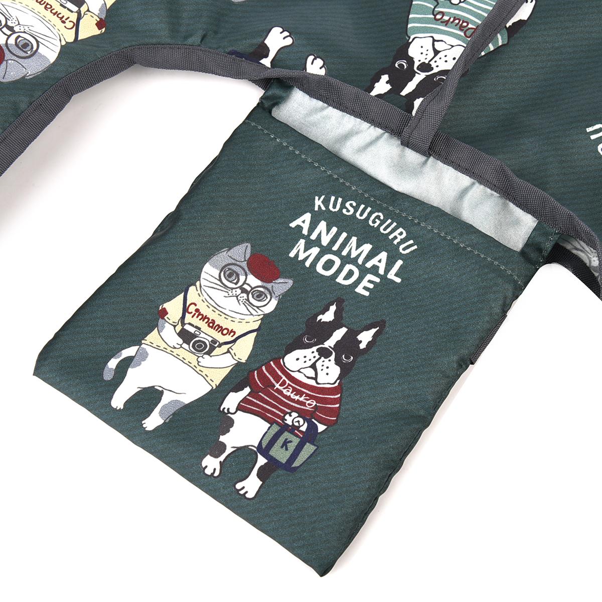 プリントエコバッグ　アニマルモード柄ねこ　ネコ　猫