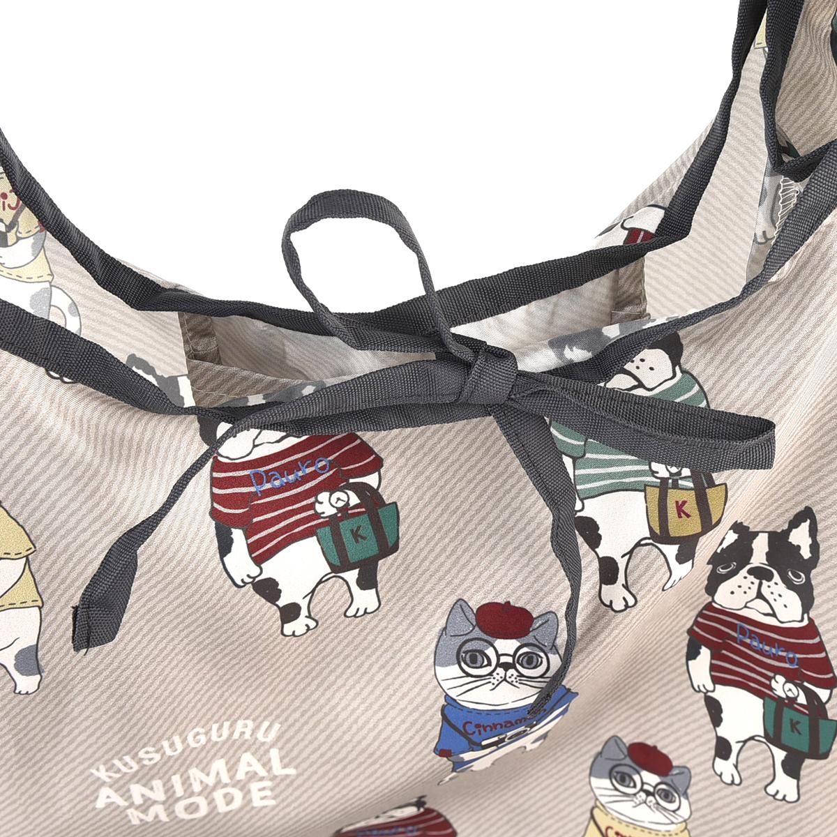 プリントエコバッグ　アニマルモード柄ねこ　ネコ　猫