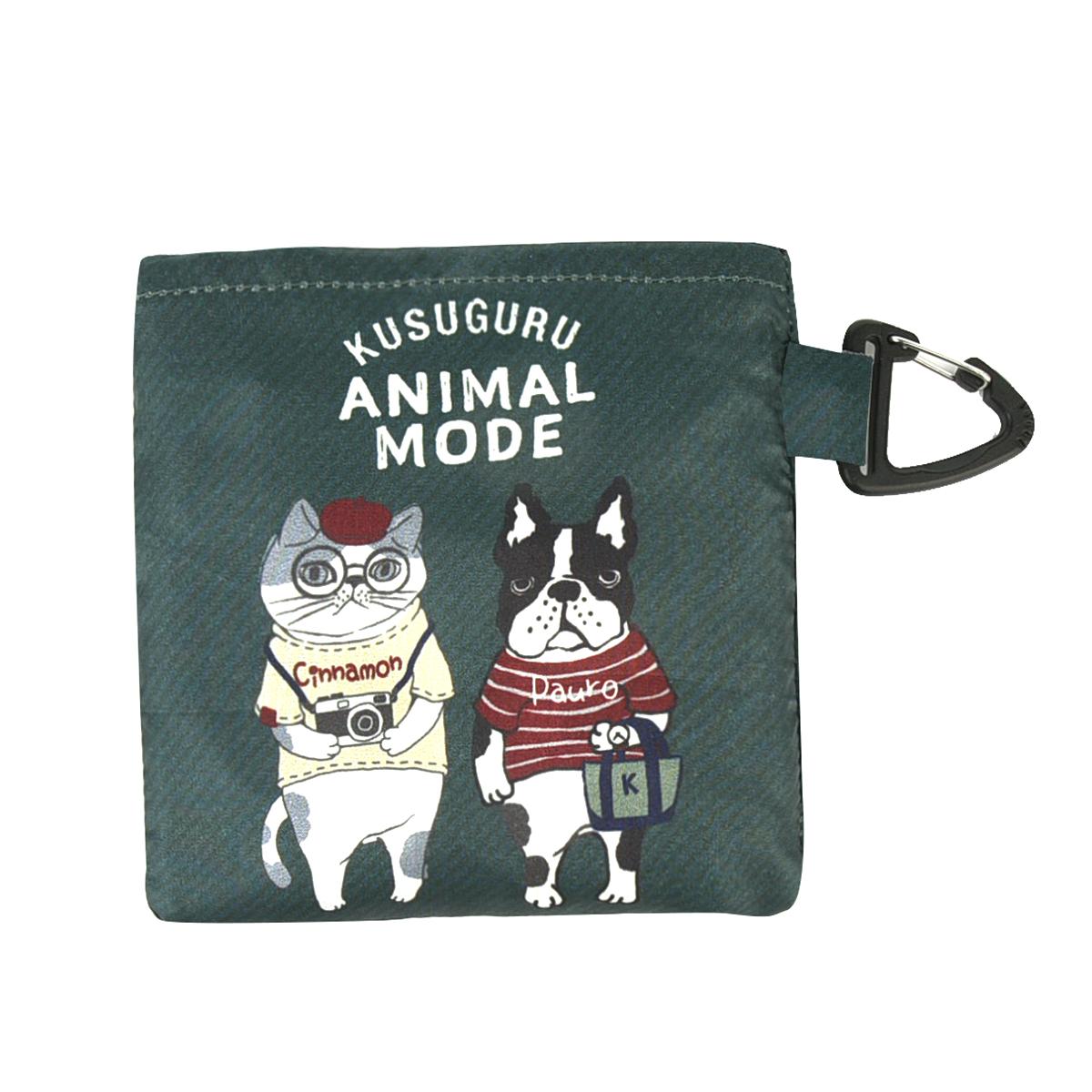 プリントエコバッグ　アニマルモード柄ねこ　ネコ　猫