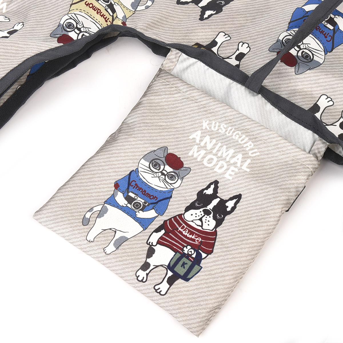 プリントエコバッグ　アニマルモード柄ねこ　ネコ　猫