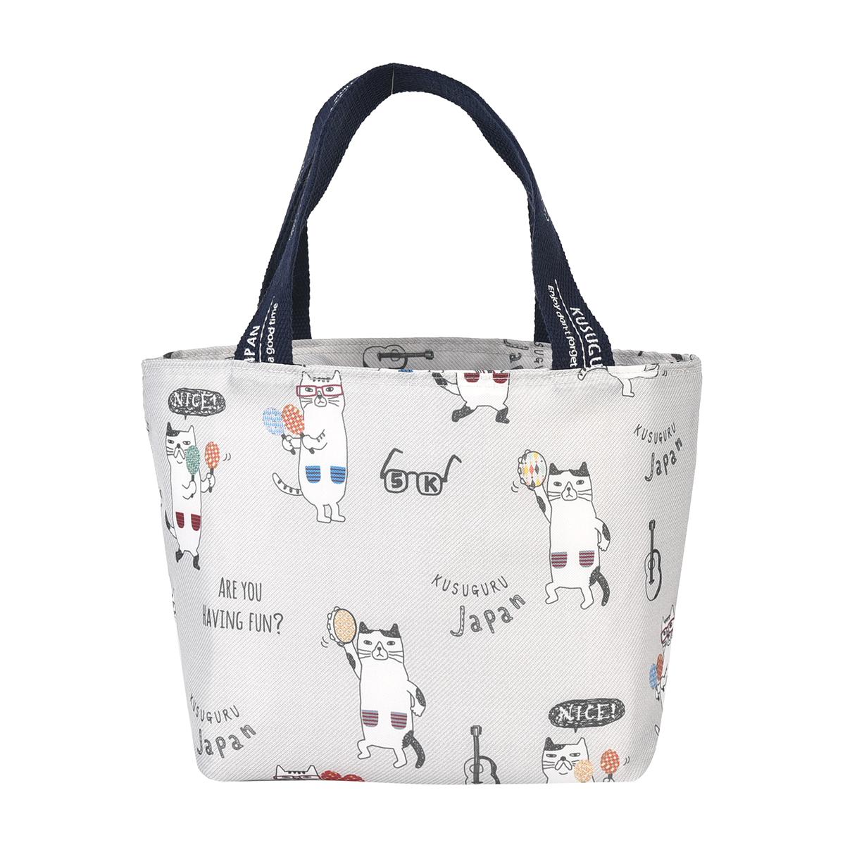 保冷保温ランチバッグ　ネコまるけ柄ねこ　ネコ　猫