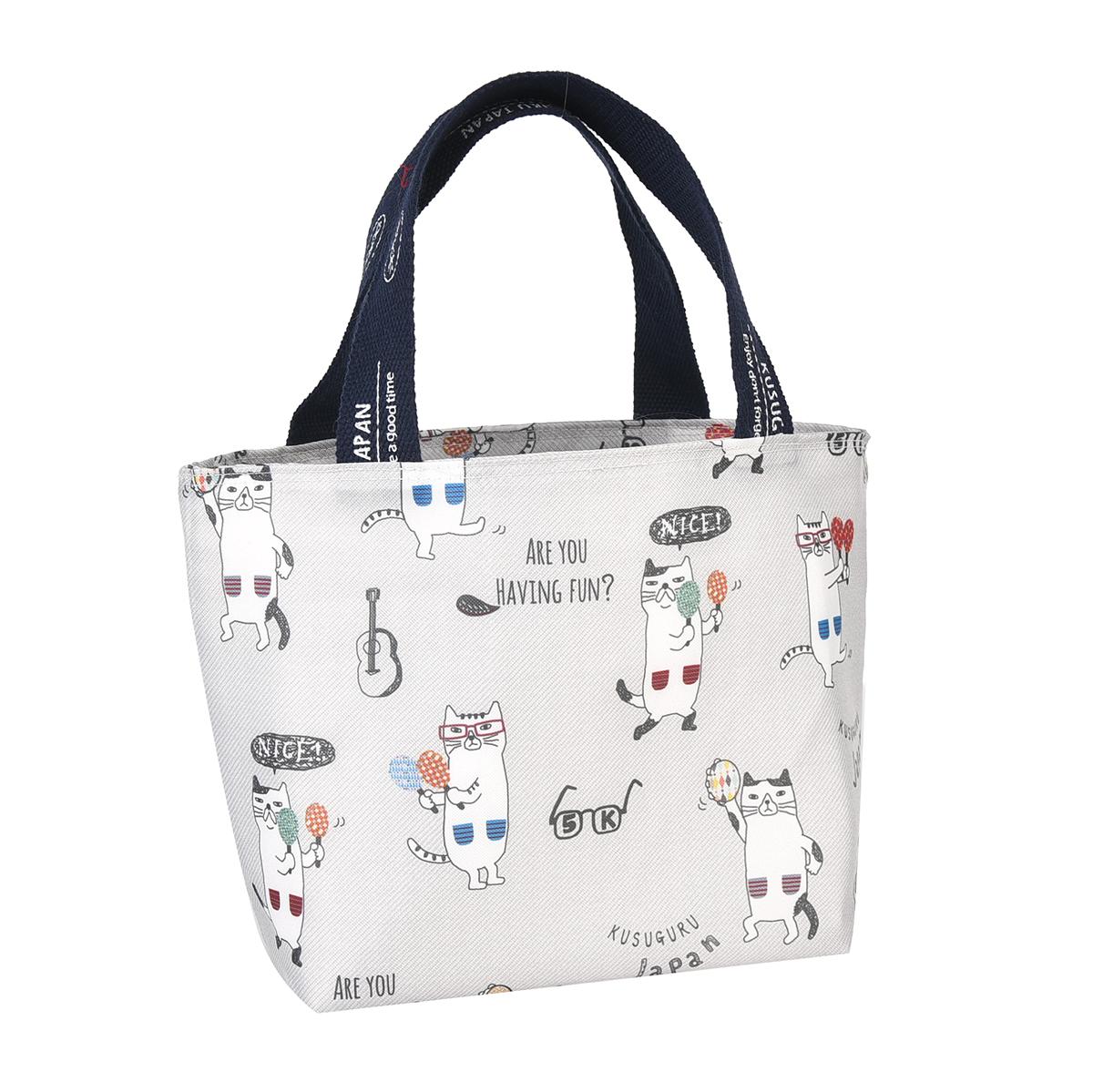 保冷保温ランチバッグ　ネコまるけ柄ねこ　ネコ　猫