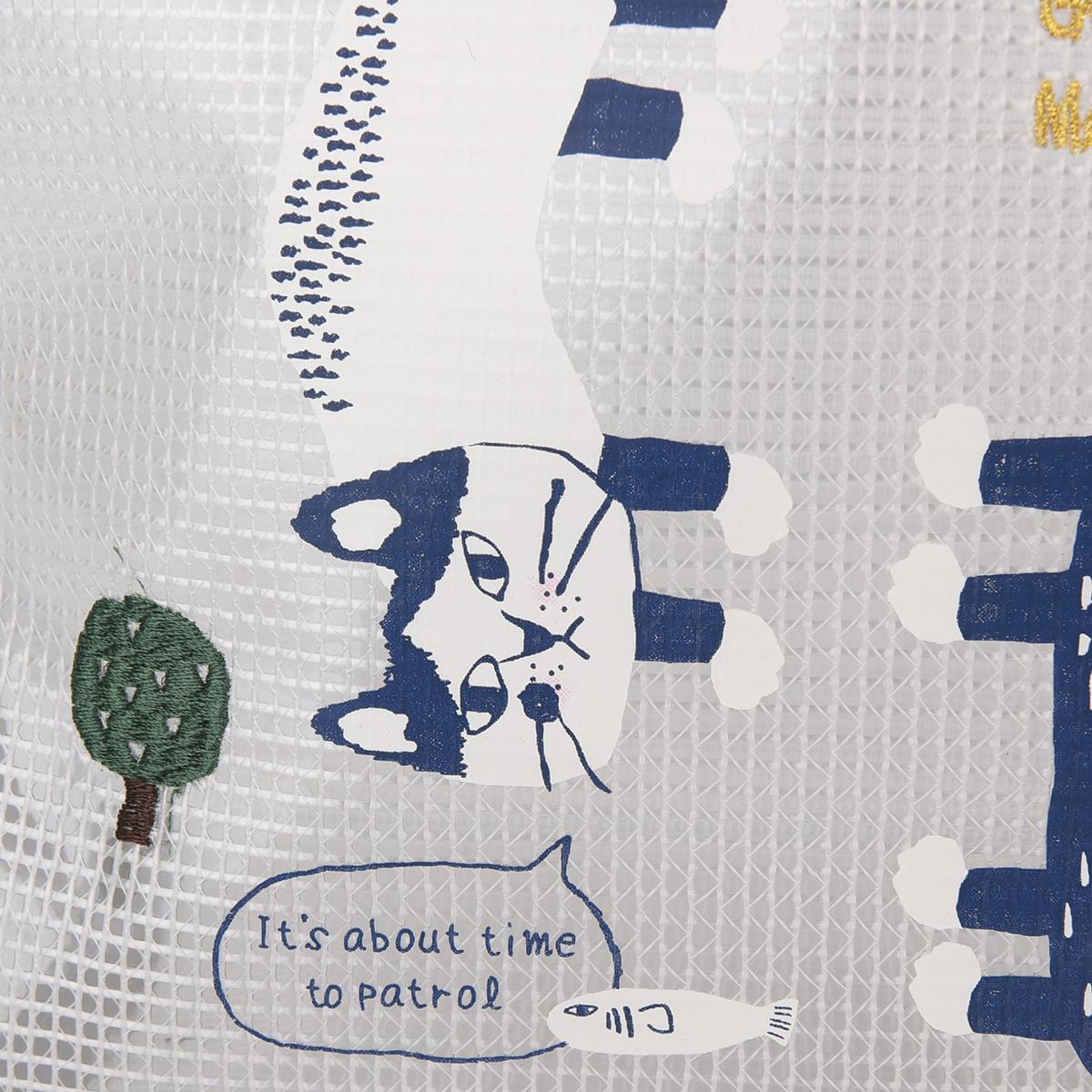 クリアメッシュ　トートバッグSサイズ　マチルダさん柄ねこ　ネコ　猫